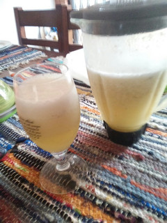 Una foto de Licuado de piña y banana con stevia