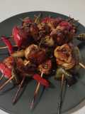 Brochetas de pollo estilo asiático