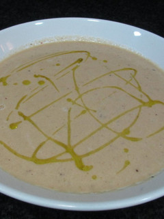 Una foto de Crema diet de salmón con arroz integral