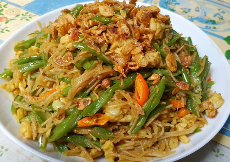 Mie Putih Tumis Buncis
