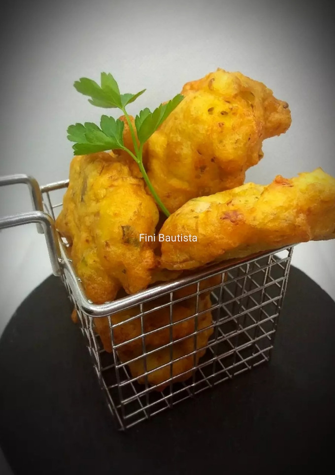 Una foto de Buñuelo de judías y jamón serrano