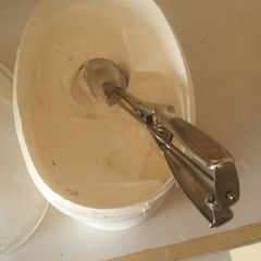 A picture of Home made Vanilla ice cream.