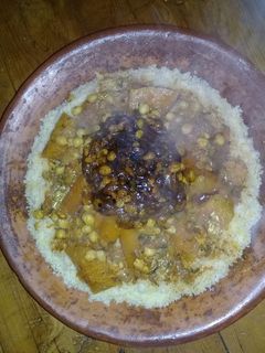 صورة لوصفة كسكس بالخضر والتفاية