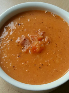 A picture of Vickys Red Lentil & Bacon Soup, GF DF EF SF NF.