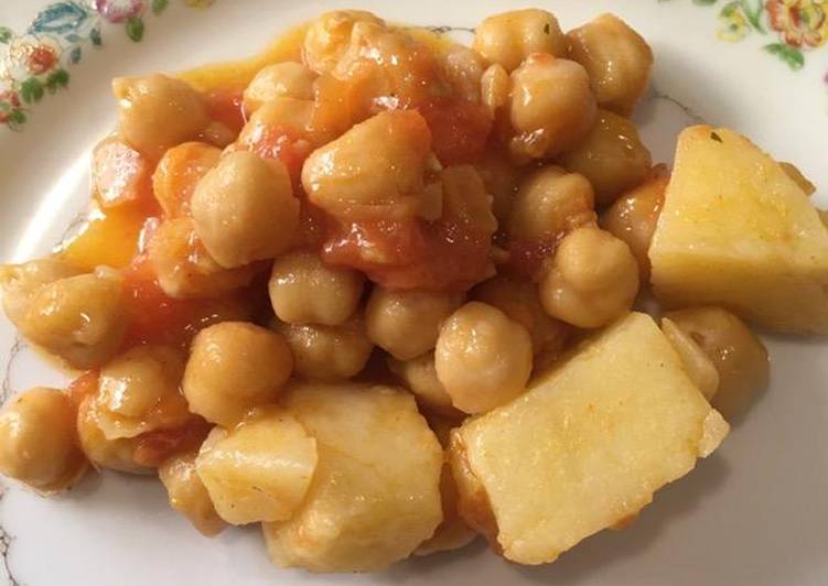 Garbanzos con papas