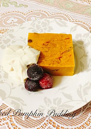A picture of Dairy-free! Baked Pumpkin Pudding.