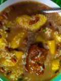 Guacho de frijoles con carne