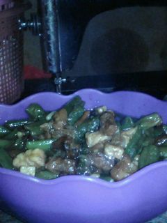 Foto resep Oseng kacang panjang tempe
