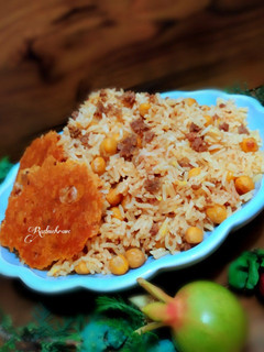 عکسی از دستور نخود پلو آبگوشتی
