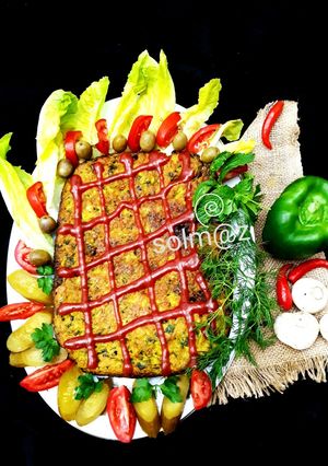 عکسی از دستور کوکو کدو و پیازچه solm@z