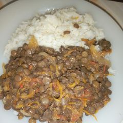 A picture of Coconut Rice with Lentils(Kamande).