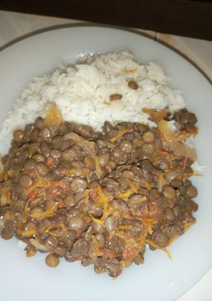 A picture of Coconut Rice with Lentils(Kamande).