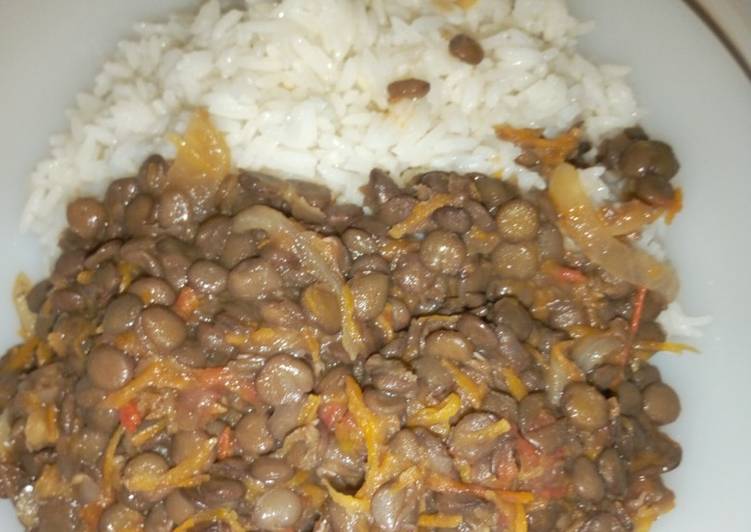 Coconut Rice with Lentils(Kamande)