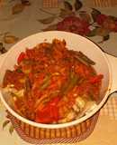 Минтай в духовке с овощами