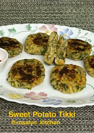 A picture of Sweet Potato Tikki (Shakarkandi Tikki).