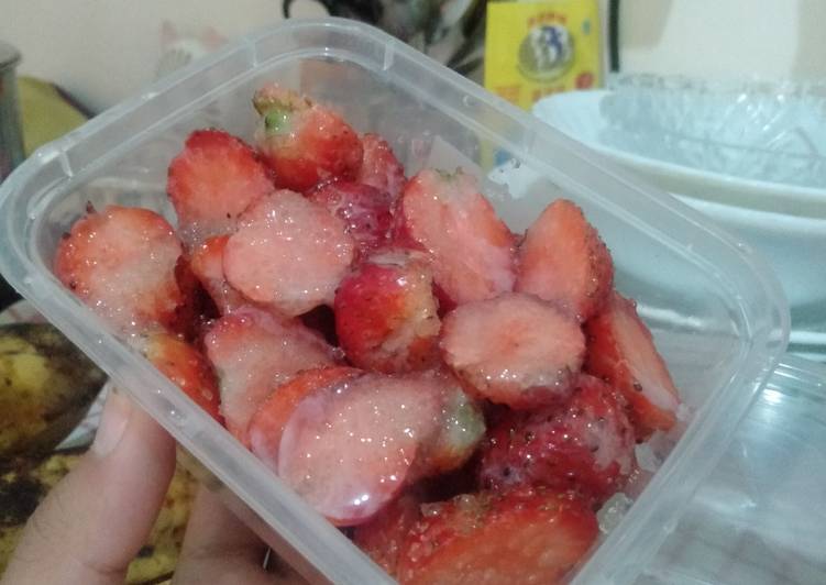 Resep Cemilan Strawberry 🍓, Bikin Ngiler