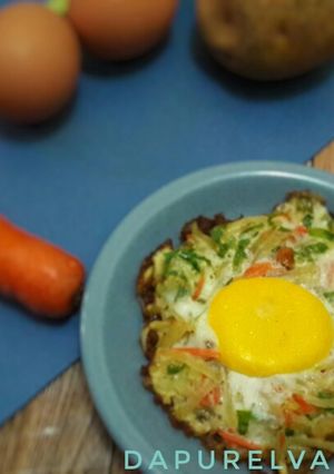 Foto resep Telur Ceplok Kentang Goreng