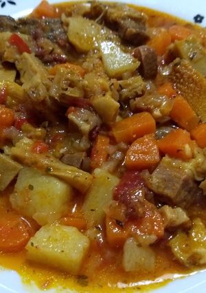 Una foto de Guiso de mondongo - receta de Mecha