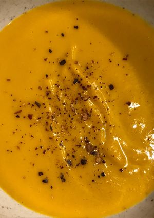 Una foto de Crema de zapallo
