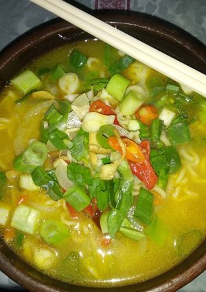 Foto resep Mie Sedap Kari Ayam Sehat