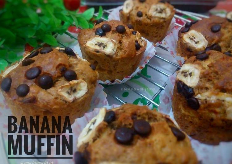 Resep Banana Muffin simple (no mixer), Enak