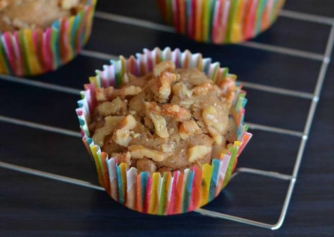 Step-by-Step Guide to Make Quick Eggless Whole Wheat Banana Walnut Muffin | For Christamas