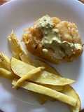 Fish&chips con tártara fake