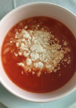 Una foto de Sopa de codito