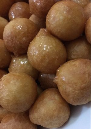 صورة لوصفة لقيمات او العوامات بس احنا نسميها لقيمات