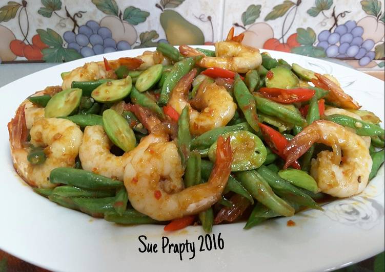 Resep Tumis Buncis Udang pedas oleh 🌸🌼🍀Sue Prapty 🍀🌼🌸