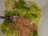 Ensalada de atún con verduras frescas