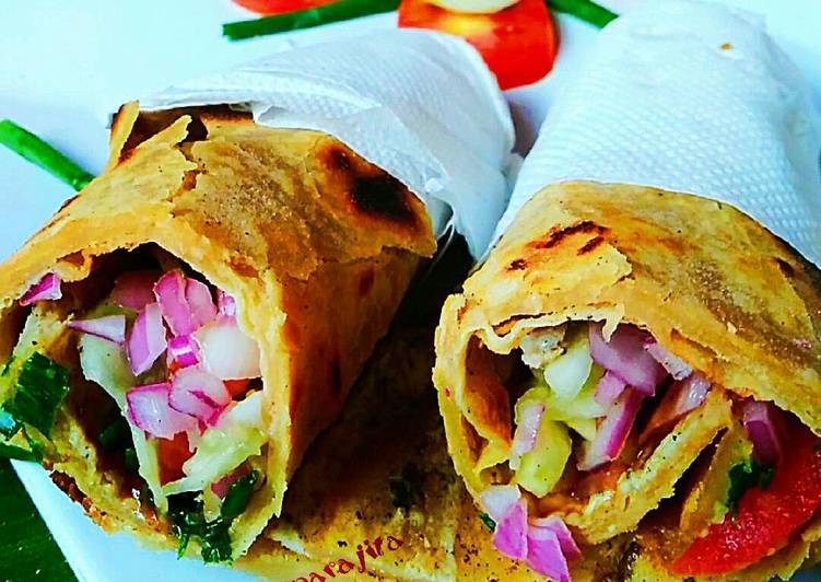 Recipe of Homemade Chinese Egg noodles kathi roll