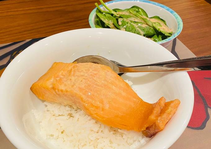 Baked miso salmon