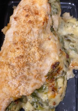 A picture of Spinach and Artichoke Stuffed Chicken Breasts.
