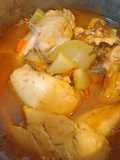 Sopa de pollo con chile guajillo. ॐ