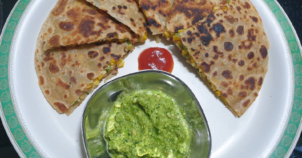 Sweet corn cheese paratha Recipe by Zarna B V Cookpad