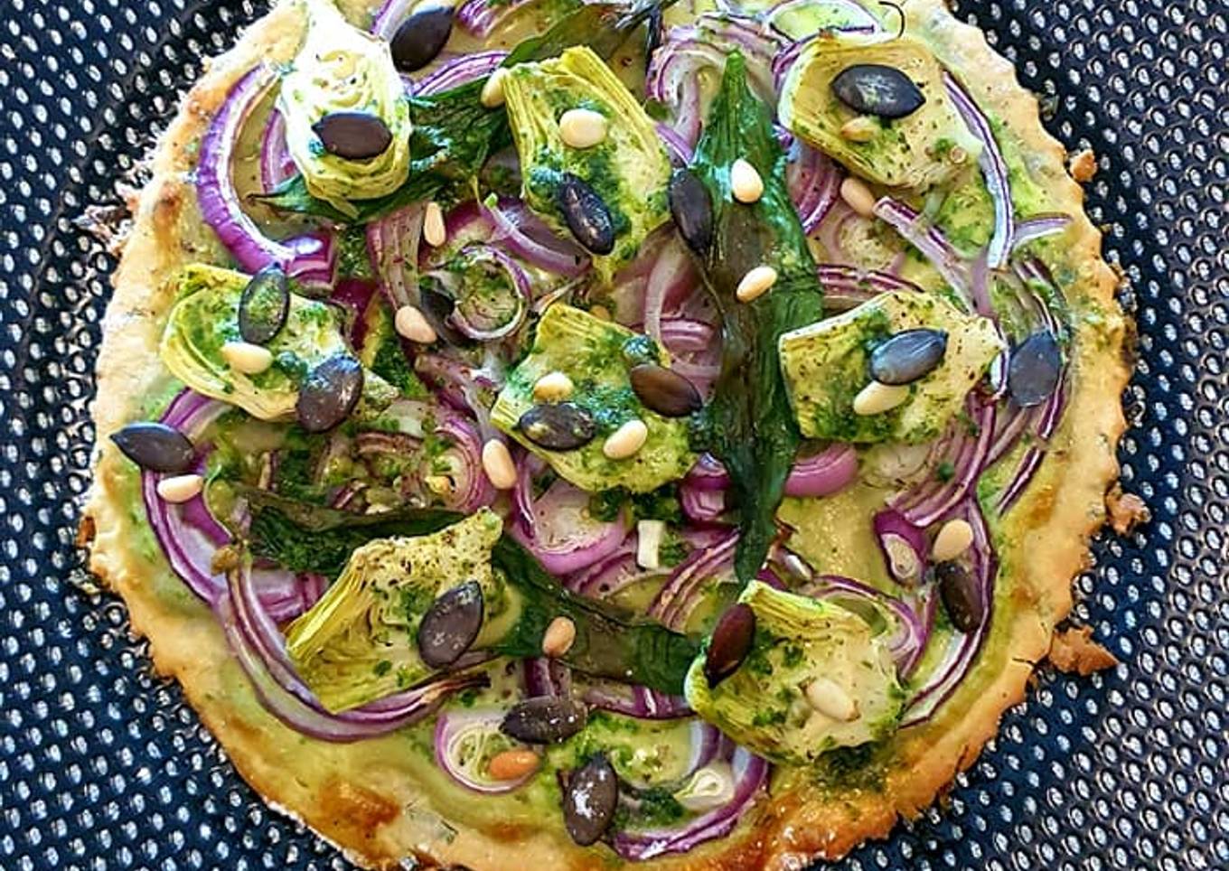 Tarte à l'Ail des ours et Cœurs d'Artichaut