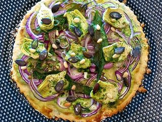 Tarte à l'Ail des ours et Cœurs d'Artichaut
