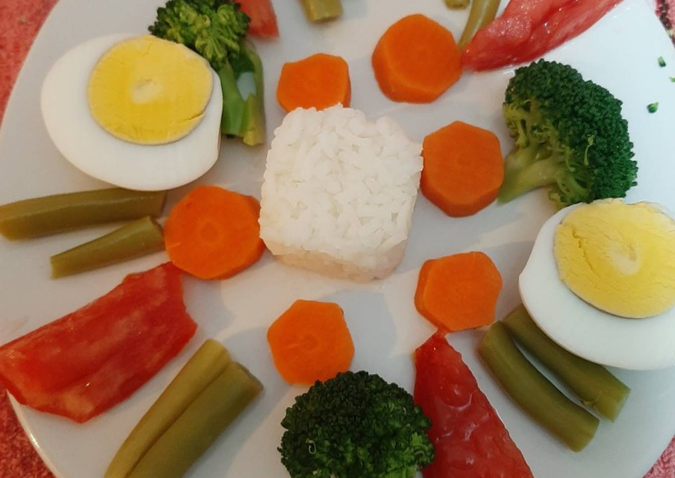Plato saludable y bien balanceado para niños
