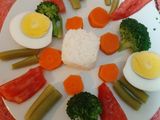 Plato saludable y bien balanceado para niños