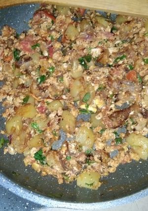 A picture of Desi style egg keema.