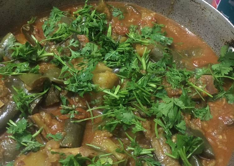 How to Prepare Perfect Mutton potato brinjal curry