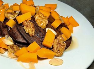 Hình của món Eatclean - Pancake Yến Mạch, Chuối, Vị Cacao Full Topping.