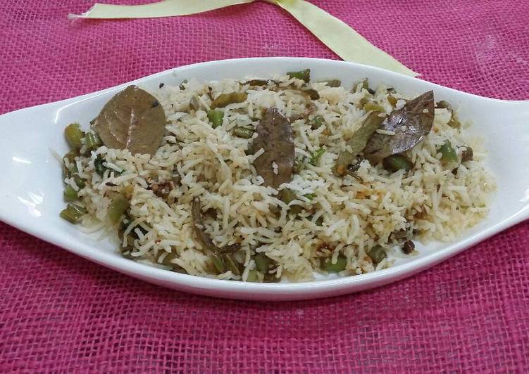 How to Prepare Quick French Beans Pulao..#wecare