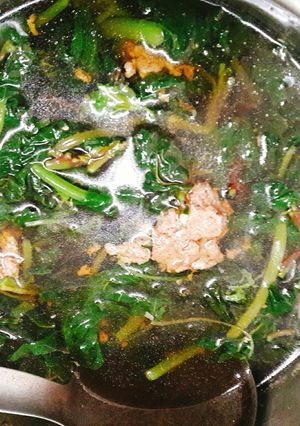 Hình của món Canh cua rau dền.