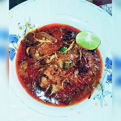 A picture of Karim's style Mutton Nihari.