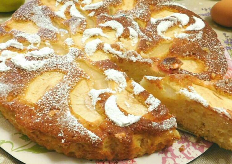 Torta di mele e pere morbida