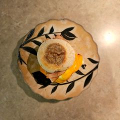 A picture of English Muffin sandwiches.