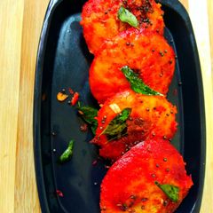 Instant beetroot and carrot idli A picture of Instant beetroot and carrot idli.