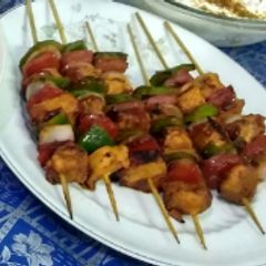 Chicken shashlik sticks A picture of Chicken shashlik sticks.